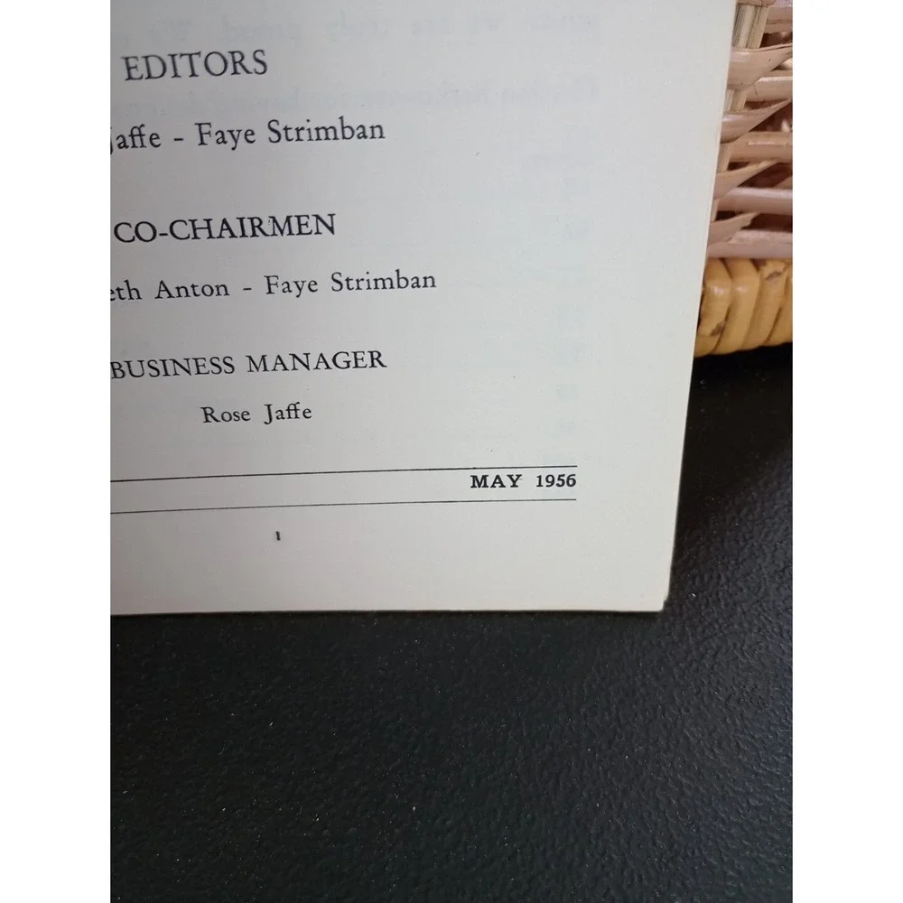 Oheb Zedeck Synagogue Jewish Cookbook Spiral‎ 1956 Sisterhood Pottsville, PA